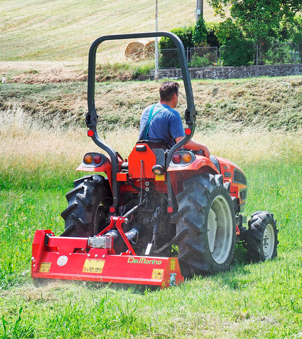 Desbrozadora - trituradora Del Morino GINGER 125 para tractor Hp 12 - 30 con giro izquierda