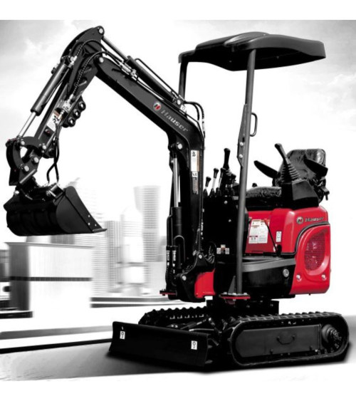 Mini Excavadora Kubota Hauser XR12-9 23HP Diesel Orugas retráctiles Mandos pilotados Giro lateral