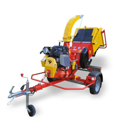 Biotrituradora sobre Remolque de carretera Rabaud VEGETOR 110 M Barra de tiro Fija Honda 21 CV Gasolina 110 mm