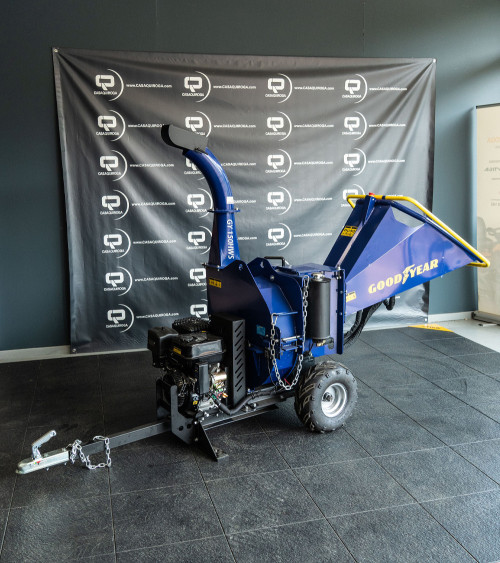 Biotrituradora gasolina hidráulica 15cv 120mm con cuchillas y martillos Goodyear GY 150HWS