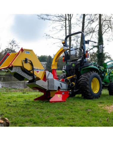 Biotrituradora sobre Tractor Rabaud VEGETOR 110 TPH 110 mm para Tractor de 15 a 35 CV (80 CV con embrague de fricción)