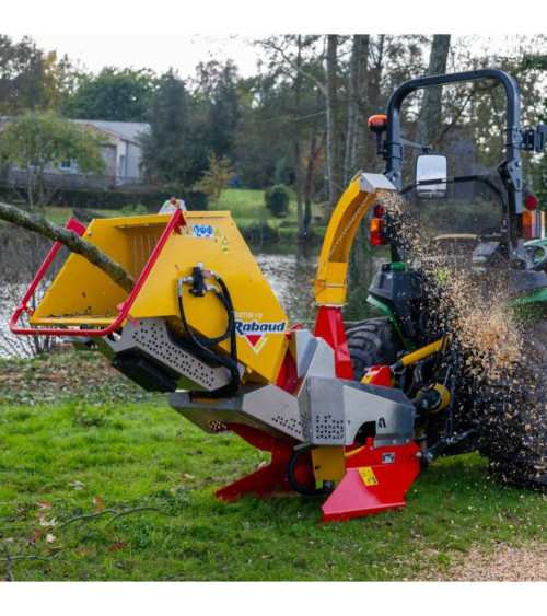 Biotrituradora sobre Tractor Rabaud VEGETOR 110 TCH 110 mm para Tractor de 15 a 35 CV (80 CV con embrague de fricción)