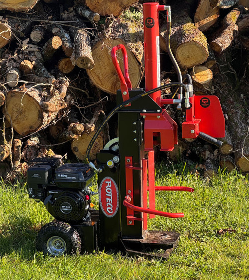 Astilladora leña 15 toneladas gasolina 2 velocidades y 3 posiciones Roteco TOP LINE