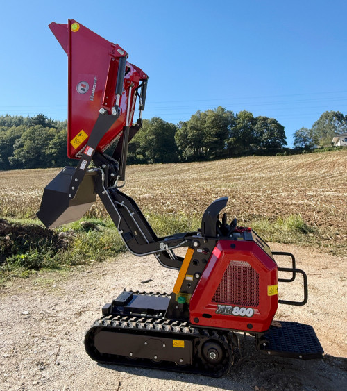 Mini Dumper / Carretilla de Orugas Hauser XR800B 13,5 CV Gasolina 800 Kg con Carga y Descarga Automaticas
