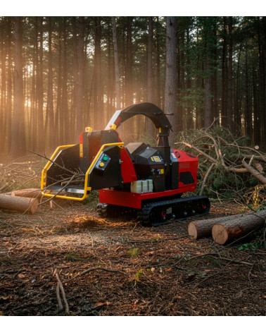 Biotrituradora orugas profesional Gasolina 38HP 200MM Caravaggi CP-210 K TN