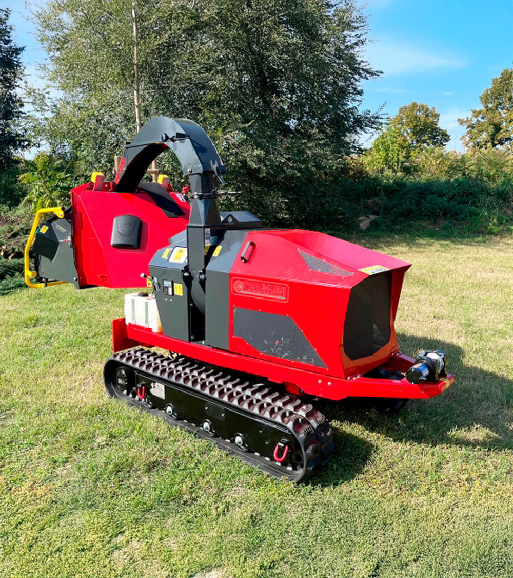 Biotrituradora orugas profesional Gasolina 38HP 200MM Caravaggi CP-210 K TN