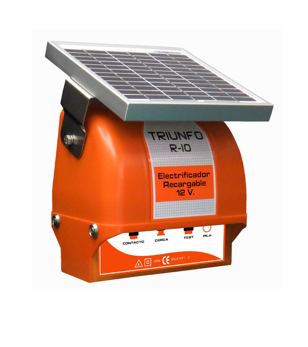 Pastor eléctrico ZAR Triunfo Solar R-10 3W Batería 12V 0,25J