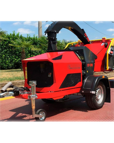 Biotrituradora profesional remolcable Caravaggi CP-210 Gasolina 38HP 210MM