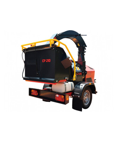Biotrituradora profesional remolcable Caravaggi CP-210 Gasolina 38HP 210MM