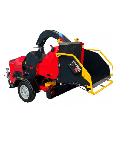 Biotrituradora profesional remolcable Caravaggi CP-210 Gasolina 38HP 210MM