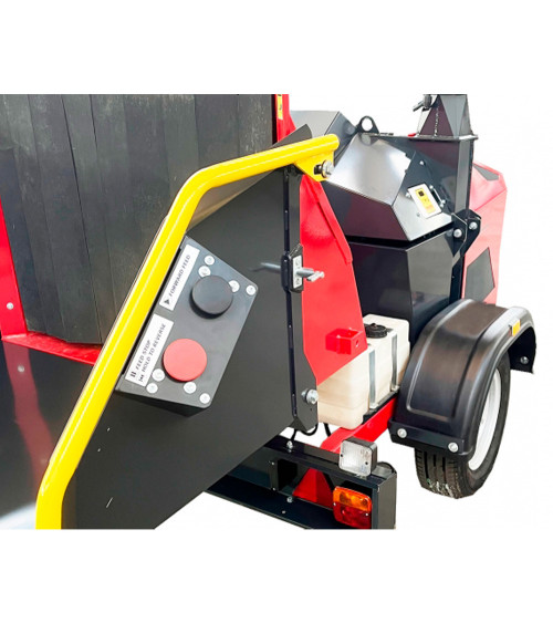 Biotrituradora profesional remolcable Caravaggi CP-210 Gasolina 38HP 210MM