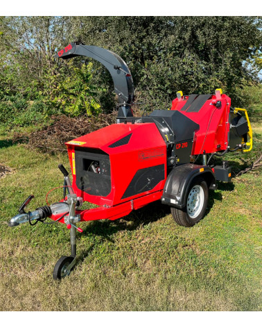 Biotrituradora profesional remolcable Caravaggi CP-210 Gasolina 38HP 210MM
