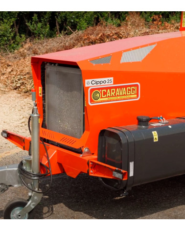 Biotrituradora profesional Diésel Caravaggi CIPPO 25T — 75HP Ø250 mm