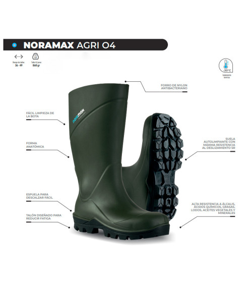 Bota de agua térmica para agricultura Noramax Agri