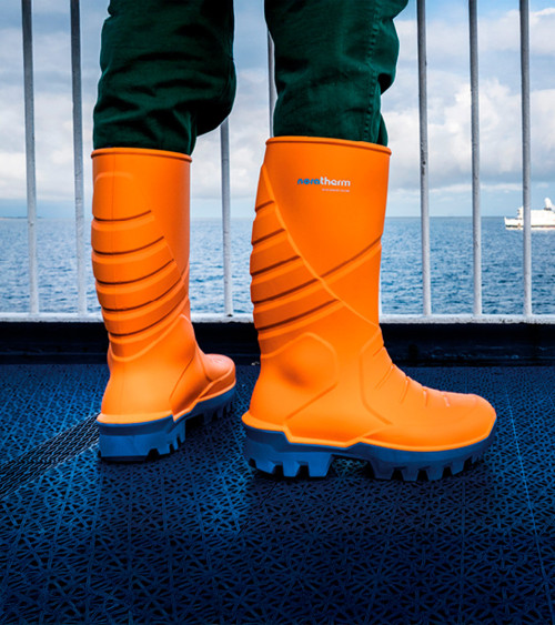 Bota de agua naranja térmica con puntera — Noratherm Naranja S5