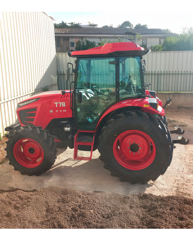 Tractor agrícola 4×4 TYM T78 — 75,3 HP con transmisión inversor sincronizado