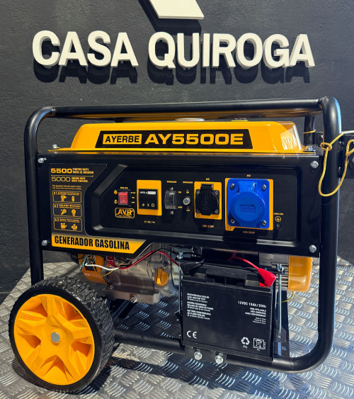 Generador gasolina Monofásico 5kW Arranque Eléctrico — AYERBE 5500 E