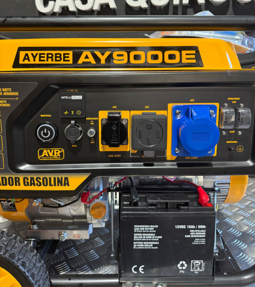 Generador gasolina Monofásico 8.5kW Arranque Eléctrico — AYERBE 9000 E