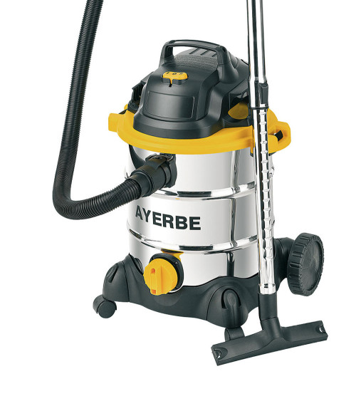 Aspirador industrial para polvo y agua 1500W — AYERBE 1500 INOX 30L