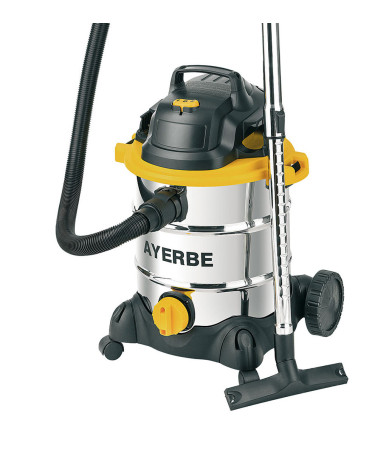 Aspirador industrial para polvo y agua 1500W — AYERBE 1500 INOX 30L