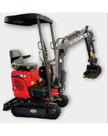 Mini Excavadora Hauser XR10-8/9 10 CV Diesel Orugas retractiles Giro lateral