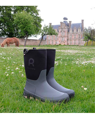 Bota de agua media caña Rouchette Clean Garden Gris (36-41)