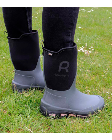 Bota de agua media caña Rouchette Clean Garden Gris (36-41)