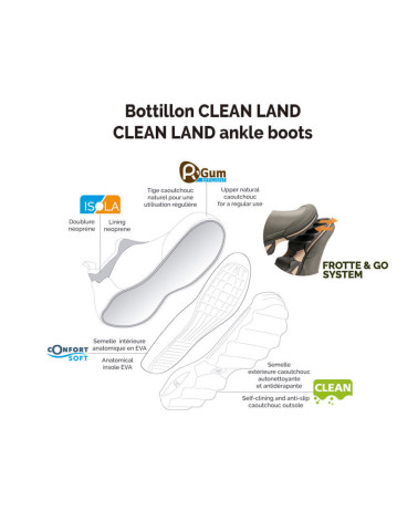Botín de agua Rouchette Clean Land Marrón (40-46)