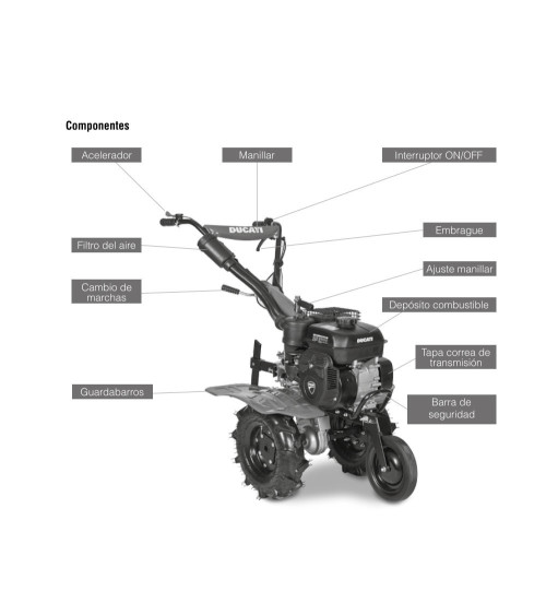 Motoazada Gasolina Ducati DTL7000 212cc 50/60/80cm