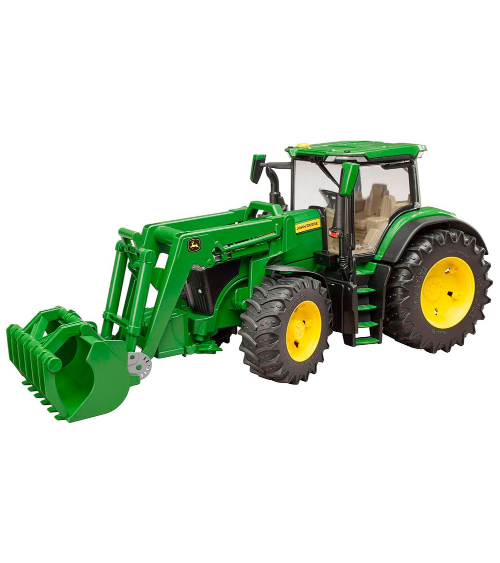 Tractor de juguete John Deere 7R 350 con cargador frontal — Bruder
