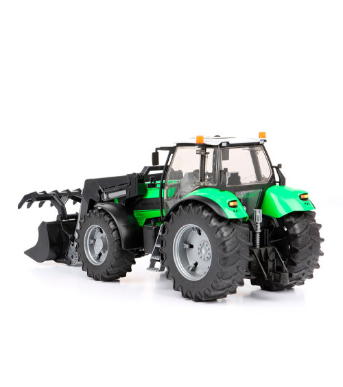 Tractor de juguete Deutz Agrotron X720 con cargador frontal — Bruder