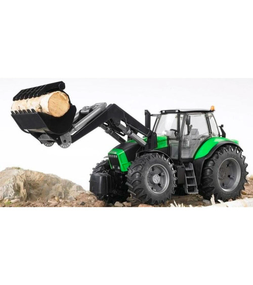 Tractor de juguete Deutz Agrotron X720 con cargador frontal — Bruder