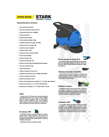 Fregadora industrial batería Stark by Gadlee GT55BT50