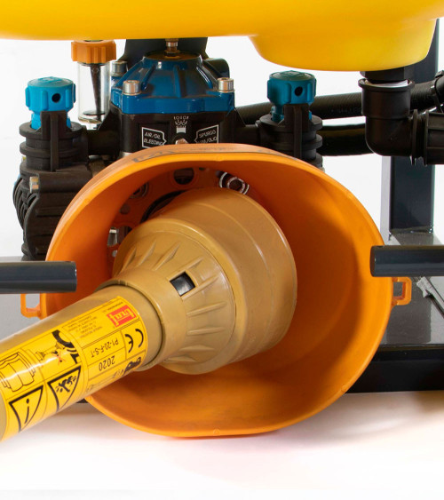 Sulfatadora Dimago Mini 100 para tractor standard — manguera 10 m.