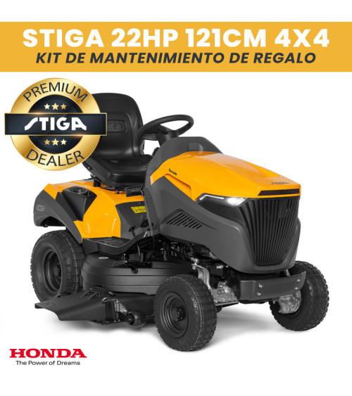 Tractor descarga lateral Stiga Tornado 9121 WX 4X4 22HP 121cm Honda