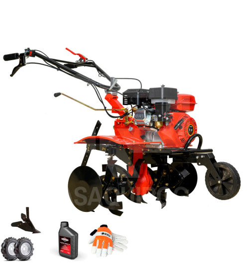 Motoazada gasolina 7HP 85cm con ruedas y arado Roteco Europa 1000