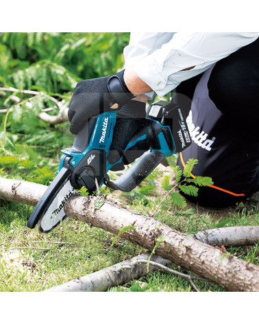 Motosierra de poda a batería Makita 18V LXT 10cm DUC101SF + bat. 3.0 Ah y cargador
