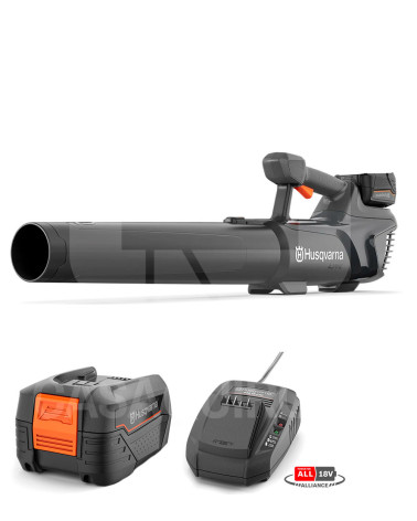Soplador a batería Husqvarna Aspire B8X-P4A 18V (Kit batería 4.0 Ah y cargador)