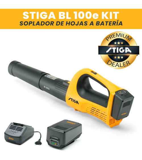 Soplador de hojas batería Stiga BL 100e Kit (batería 4.0 Ah + cargador)