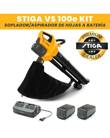 Soplador/aspirador de hojas batería Stiga VS 100e Kit (2 baterías 4.0 Ah + cargador)