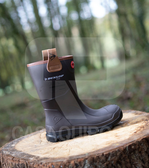 Botas de agua Dunlop RigPRO media caña marrón (37-48)