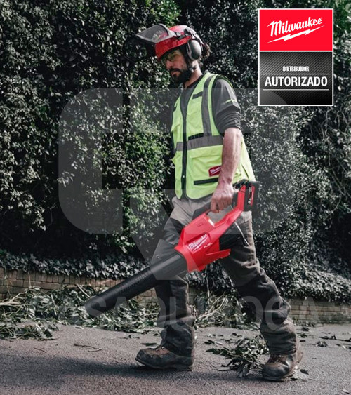Soplador hojas batería Milwaukee M18 FBL-0 + M18 HNRGO4-802  (+ 2 bat 8.0Ah y cargador)