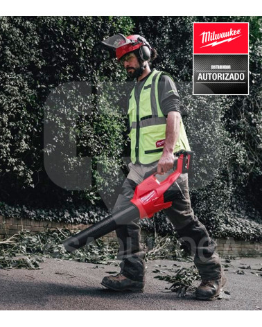 Soplador hojas batería Milwaukee M18 FBL-0 + M18 HNRGO4-802  (+ 2 bat 8.0Ah y cargador)