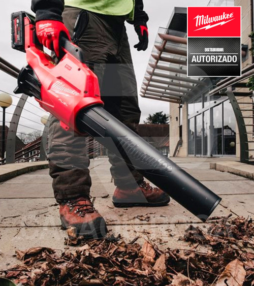 Soplador hojas batería Milwaukee M18 FBL-0 + M18 HNRGO4-802  (+ 2 bat 8.0Ah y cargador)