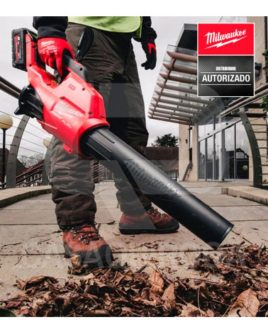 Soplador hojas batería Milwaukee M18 FBL-0 + M18 HNRGO4-802  (+ 2 bat 8.0Ah y cargador)