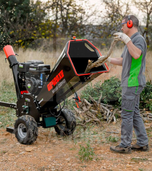 Biotrituradora gasolina GE420X 15cv 120mm con enganche remolque