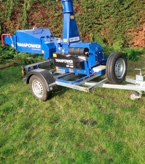 Biotrituradora profesional remolque Yamaha 120mm 22cv gasolina