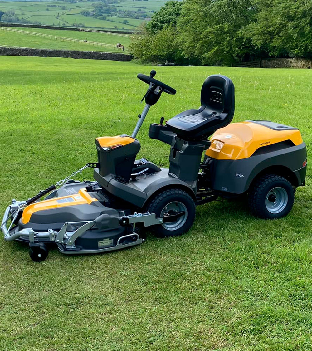 Rider Cortacésped de corte frontal Stiga Park 500 W + Combi 100 Q Plus 586cc 100cm
