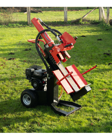 Astilladora leña 22 toneladas gasolina 3 posiciones doble bomba Roteco TOP LINE