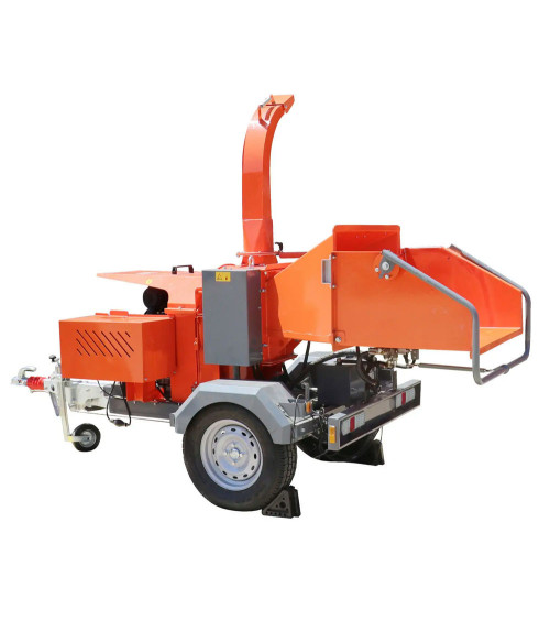 Biotrituradora gasolina 33HP anti-estrés remolque homologado Zeppelin 150mm